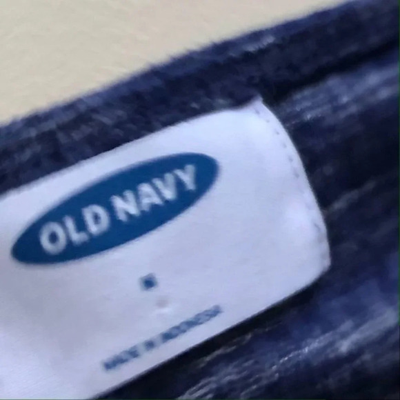 Old Navy Heathered Blue Tulip Hem Top M - Picture 6 of 6